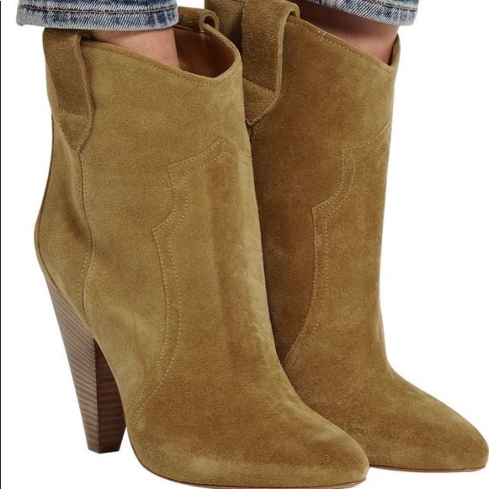 Isabel Marant Roxy Brown Suede Western Boots 38